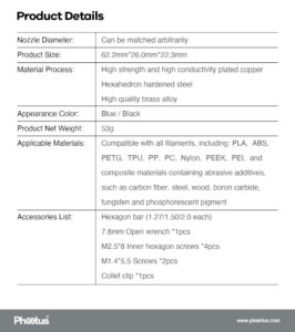 Hotend Phaetus Dragon High Flow Czarny